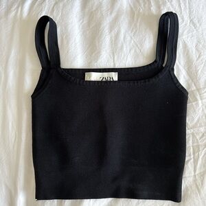 Zara Elegant Black Tank Top